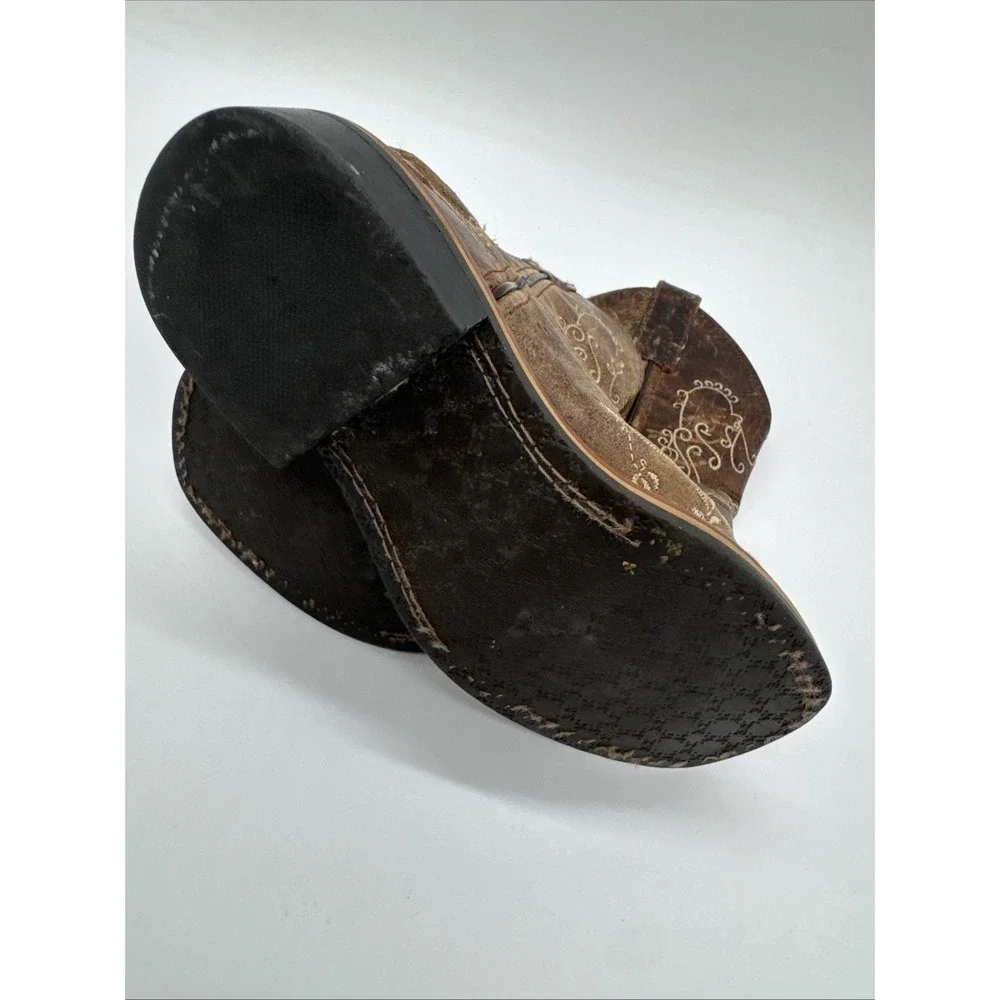 Smoky Mountain Western Boots Square Toe Brown Little Girls Youth Size 11
